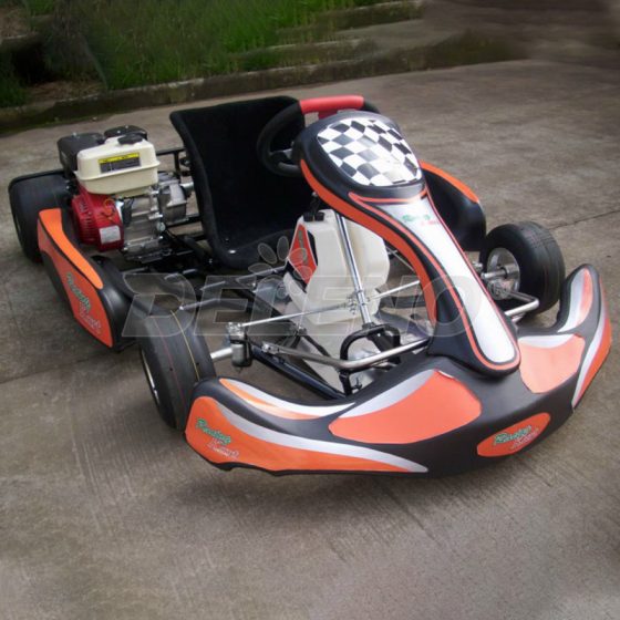 Single Seat Orange Go Kart