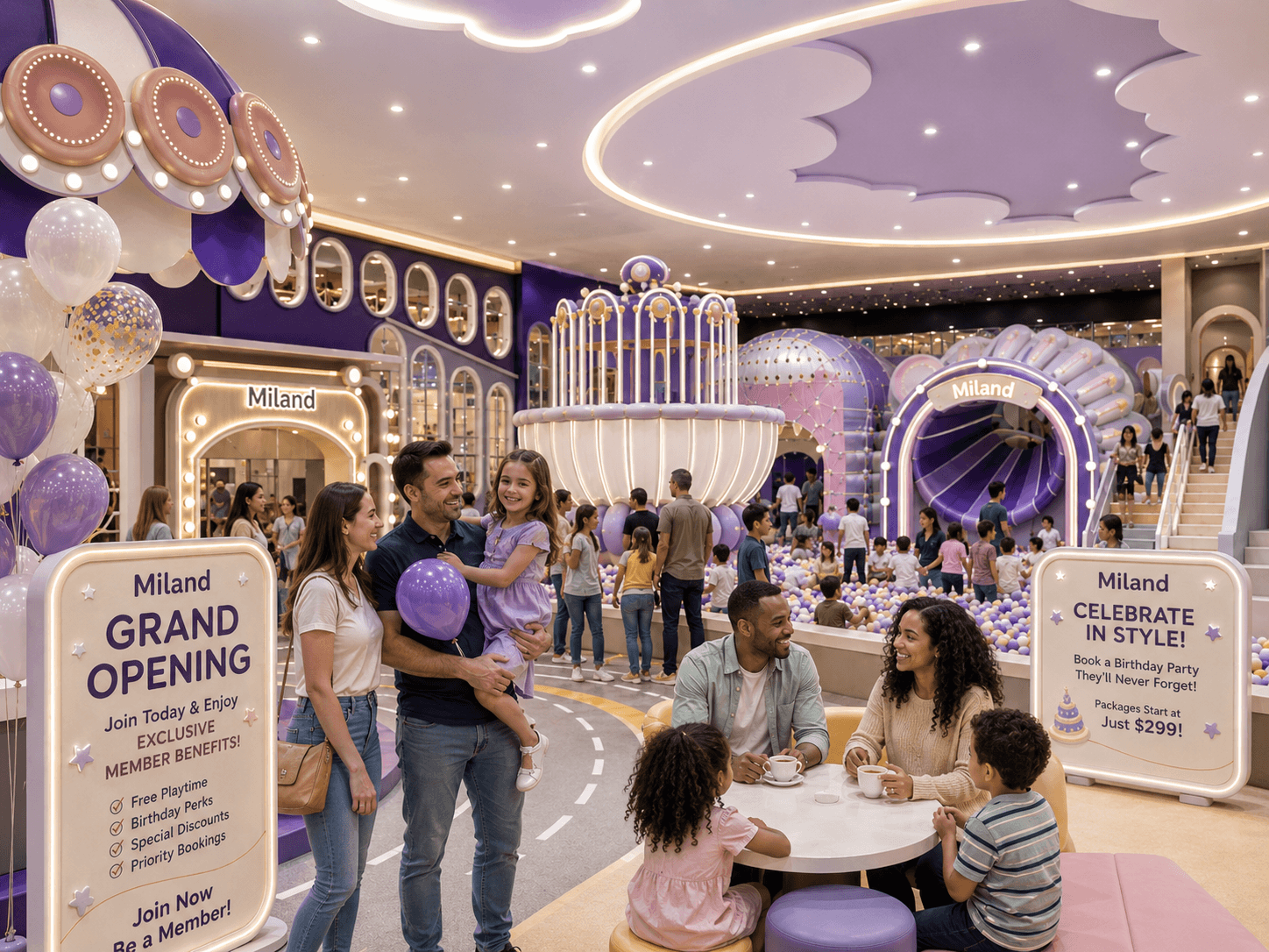 Step 9 grand opening of Miland indoor playground and family entertainment center